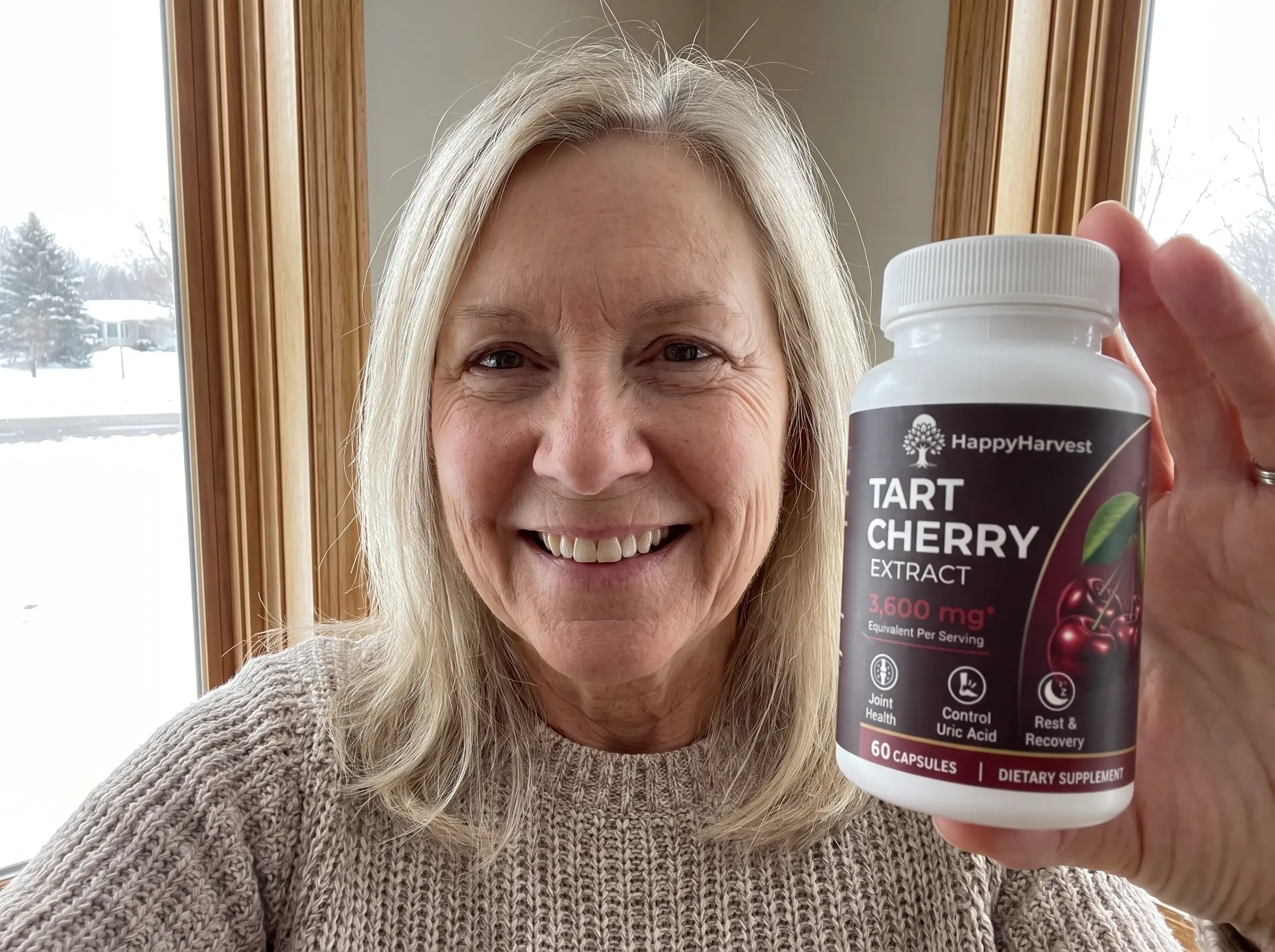 Rita S. with her HappyHarvest bottle