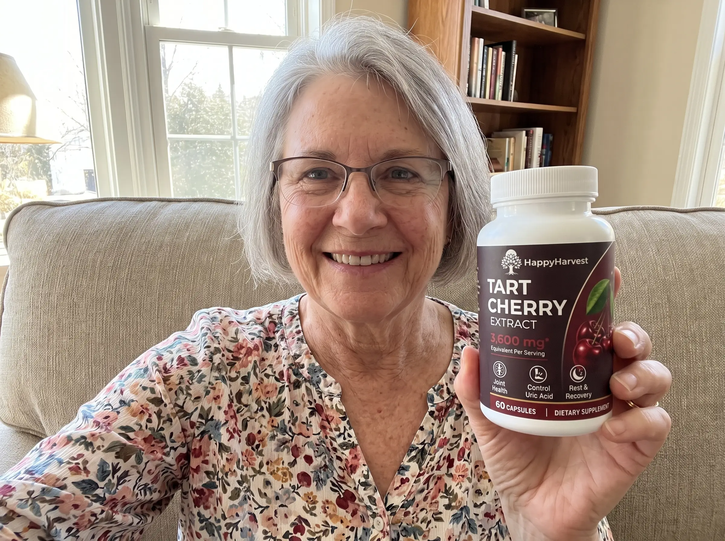 Julia S. with her HappyHarvest bottle