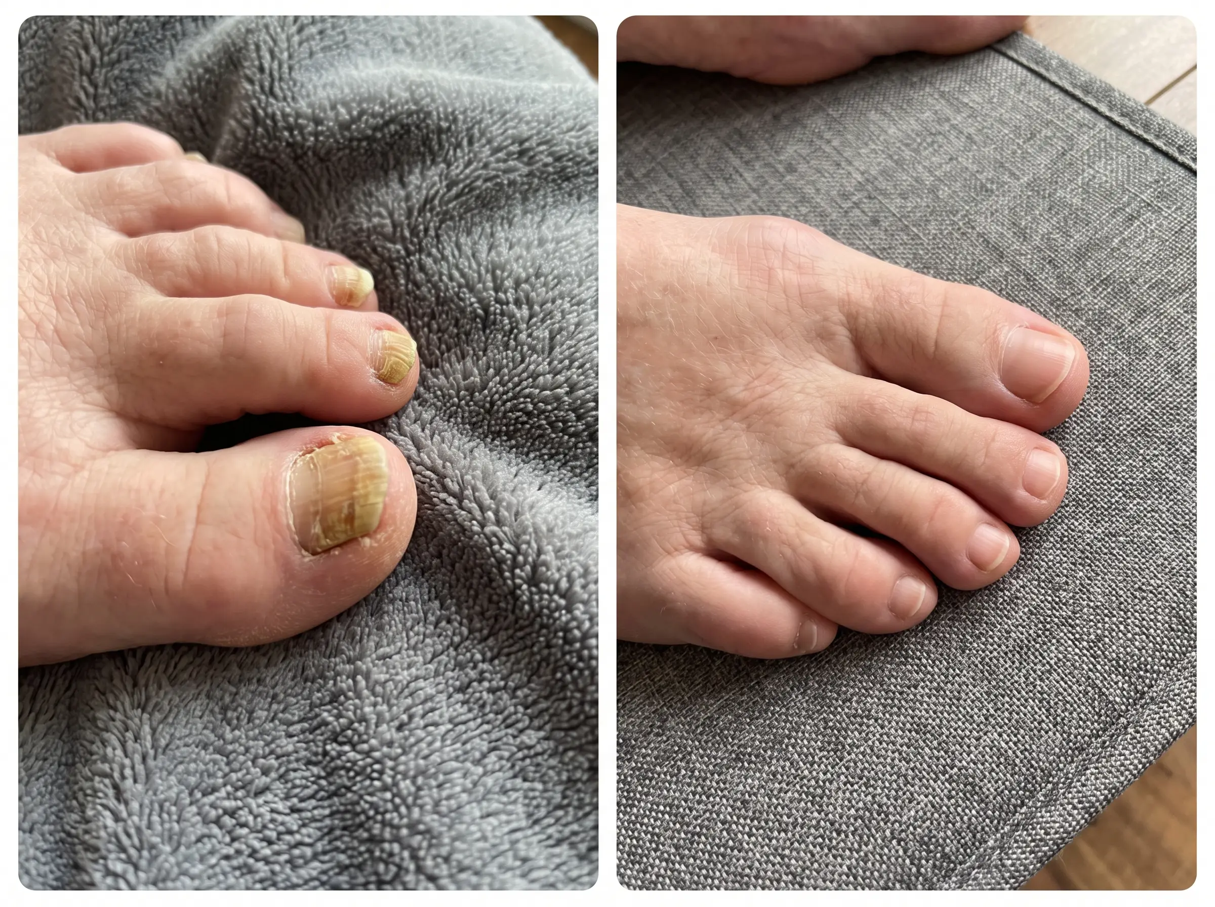 Before and after close-up