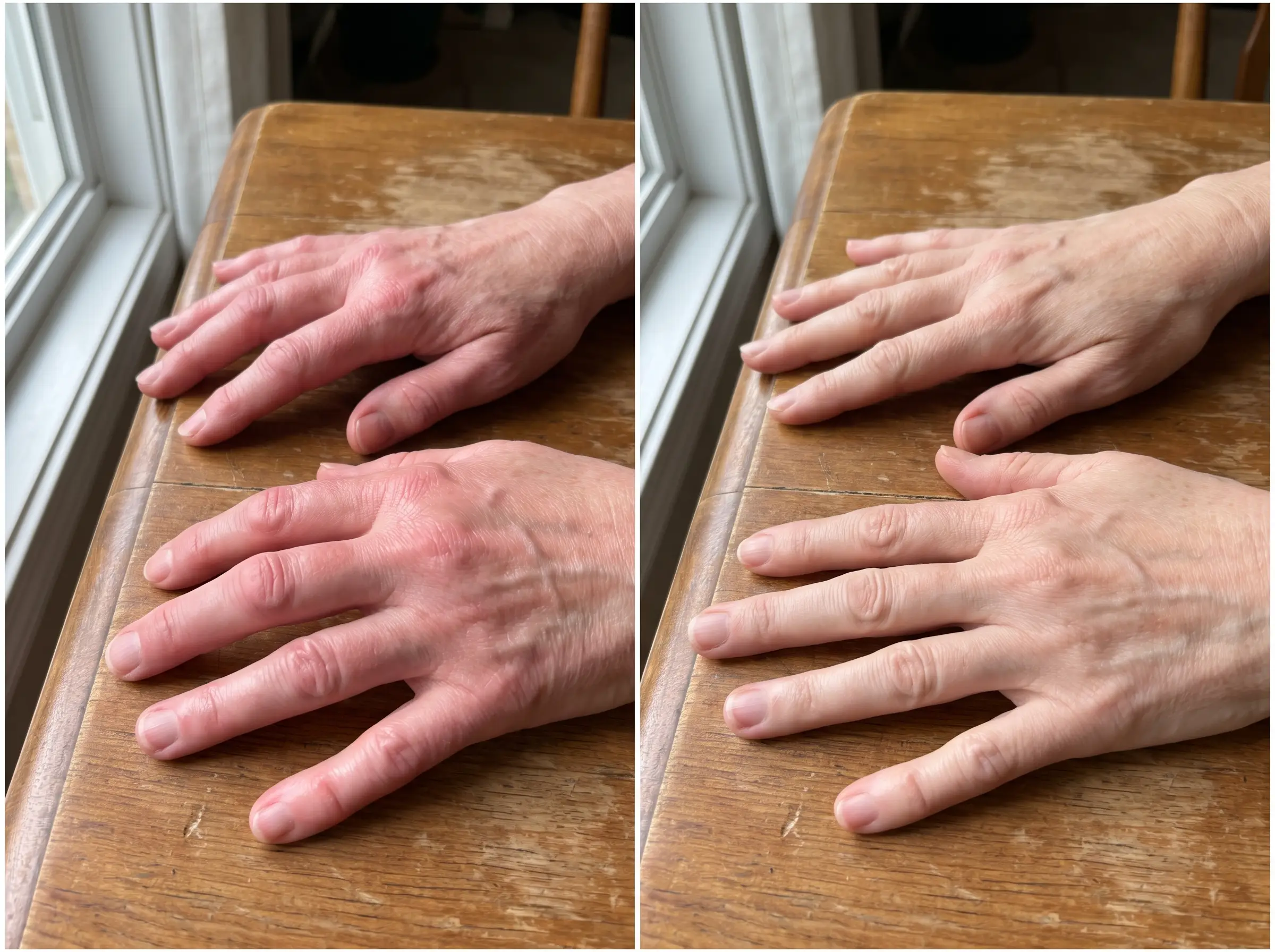 Before and after close-up
