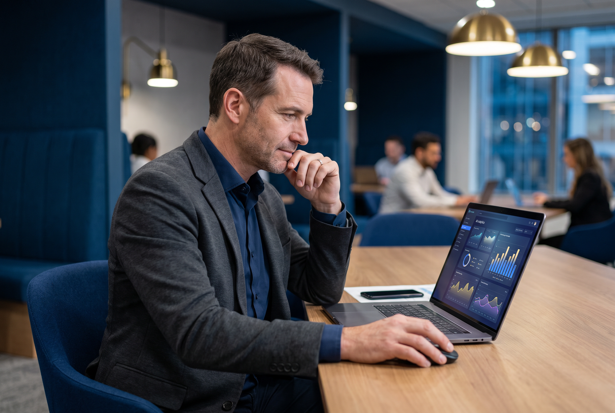 Profesional potenciando su trabajo con Inteligencia Artificial