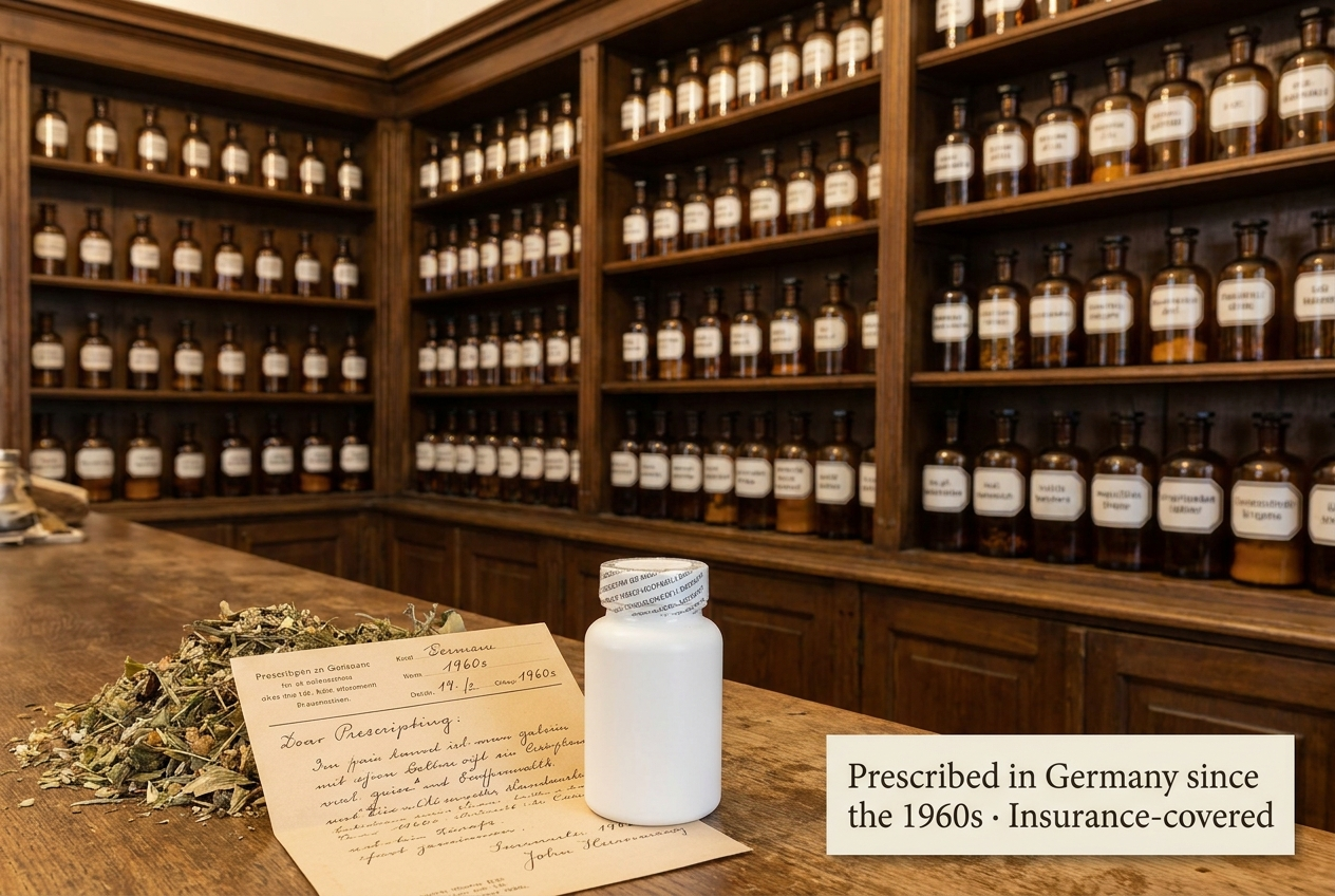 German apothecary heritage — prescribed since the 1960s