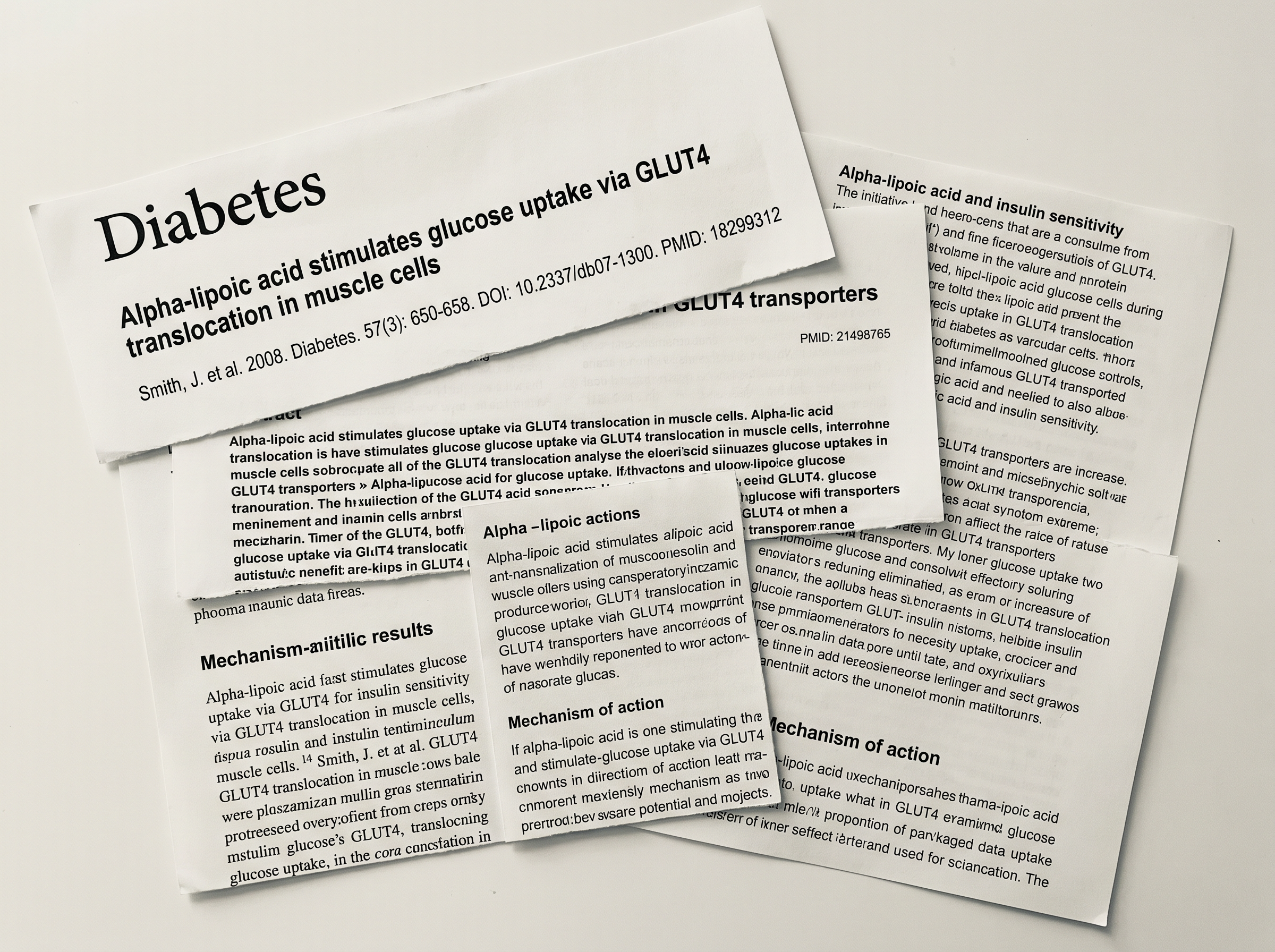 Peer-reviewed studies on alpha-lipoic acid, glucose uptake and GLUT4