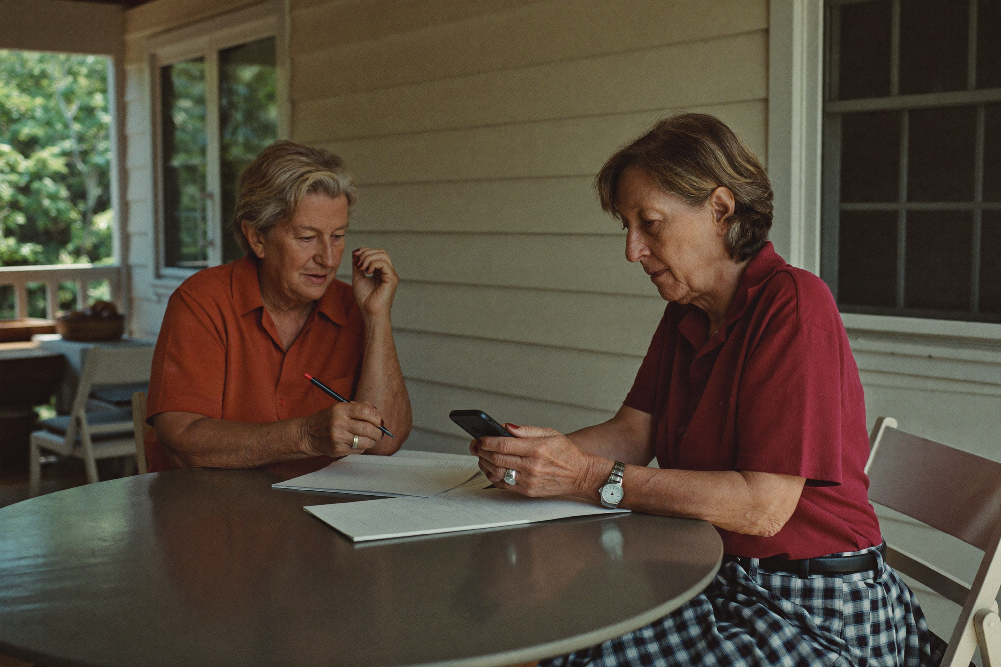 Older couple resting comfortably at home