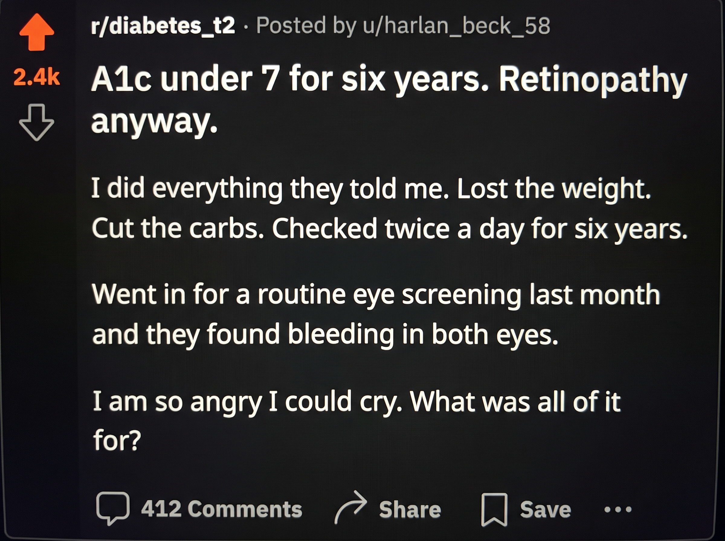Reddit post voicing the problem
