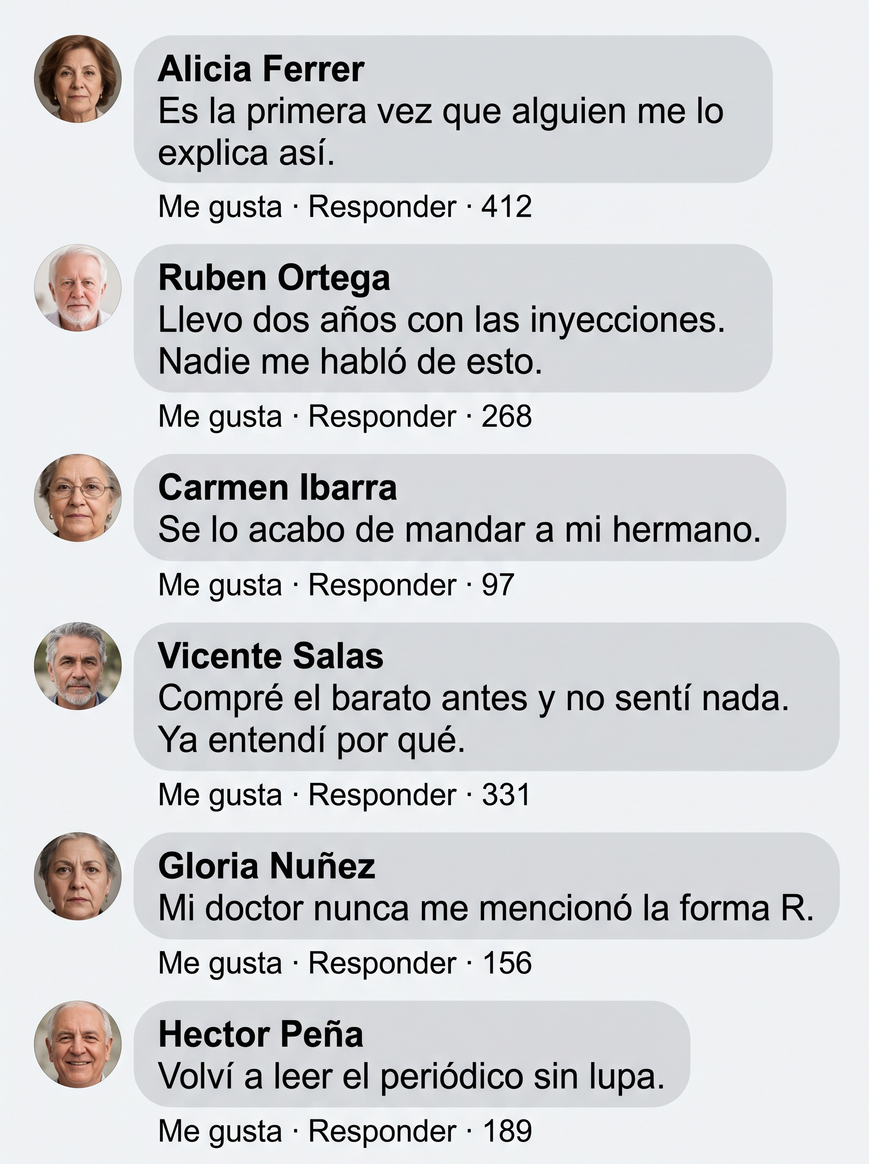 Testimonios de Facebook