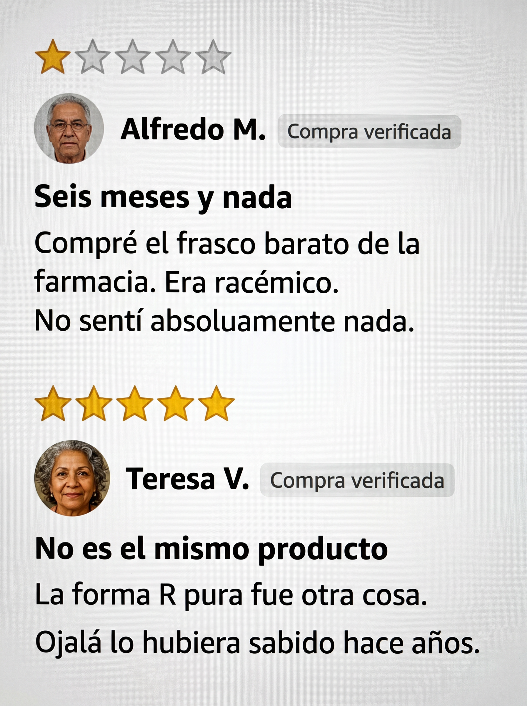 Opiniones verificadas: la versión barata frente a la forma R pura