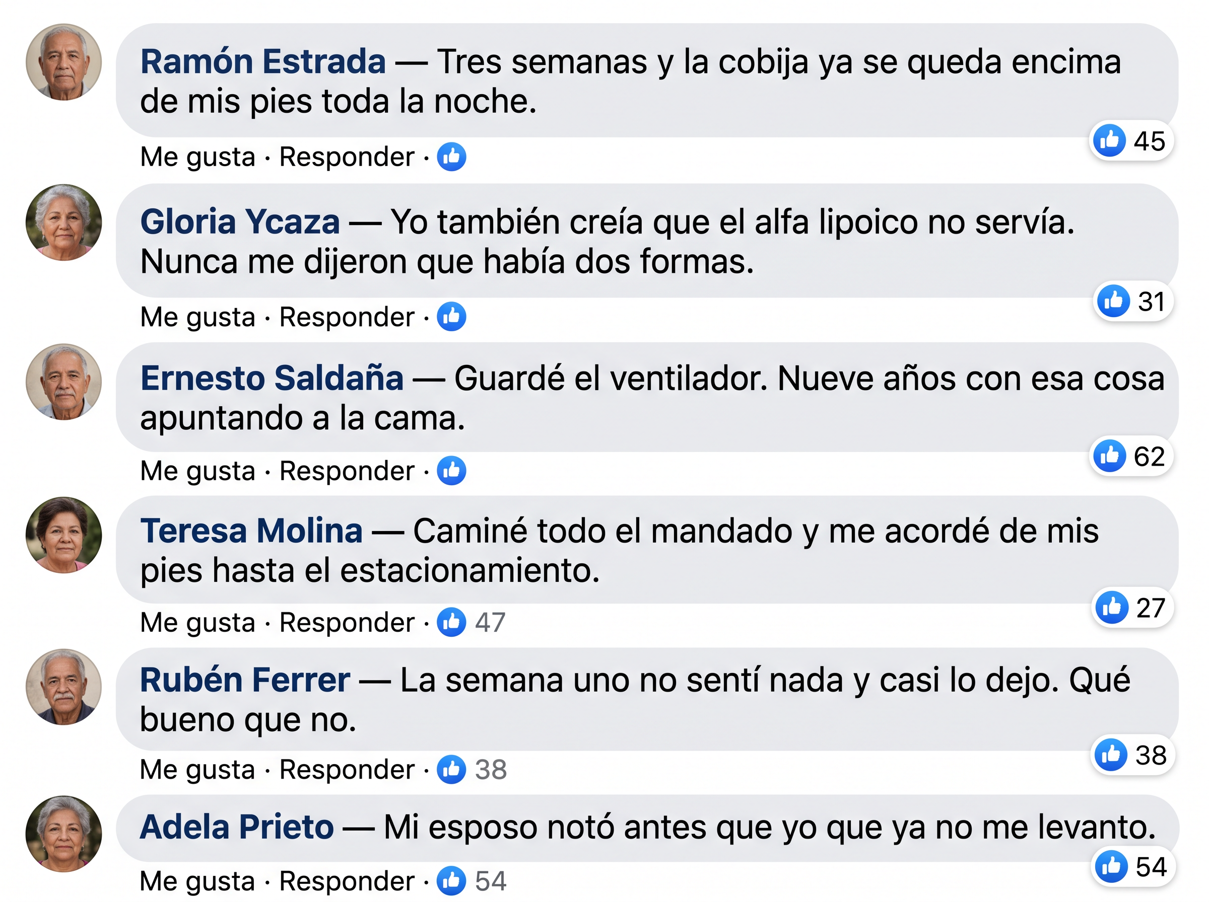 Testimonios de Facebook
