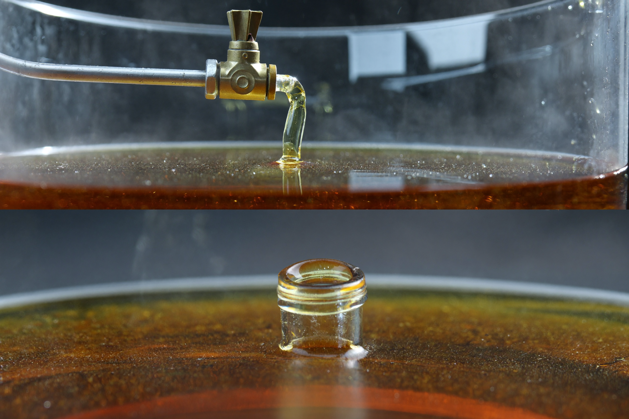 A tap closing above a sealed drain that never empties
