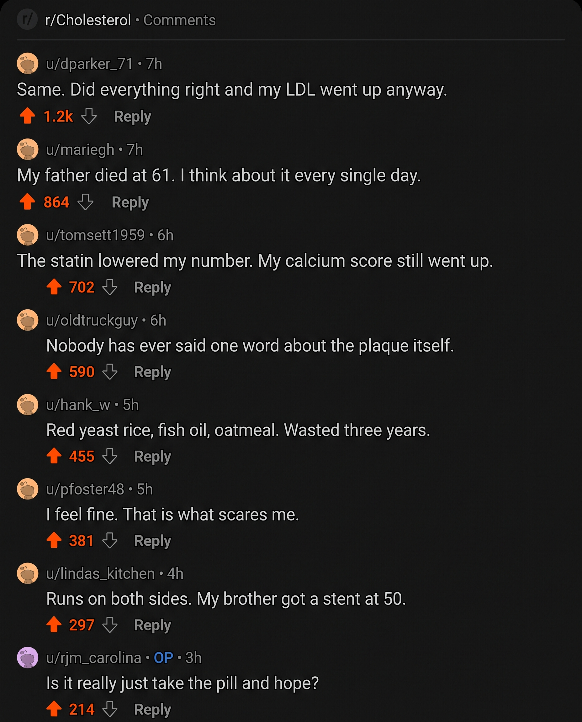 Thread full of comments describing the same family history and the same fear