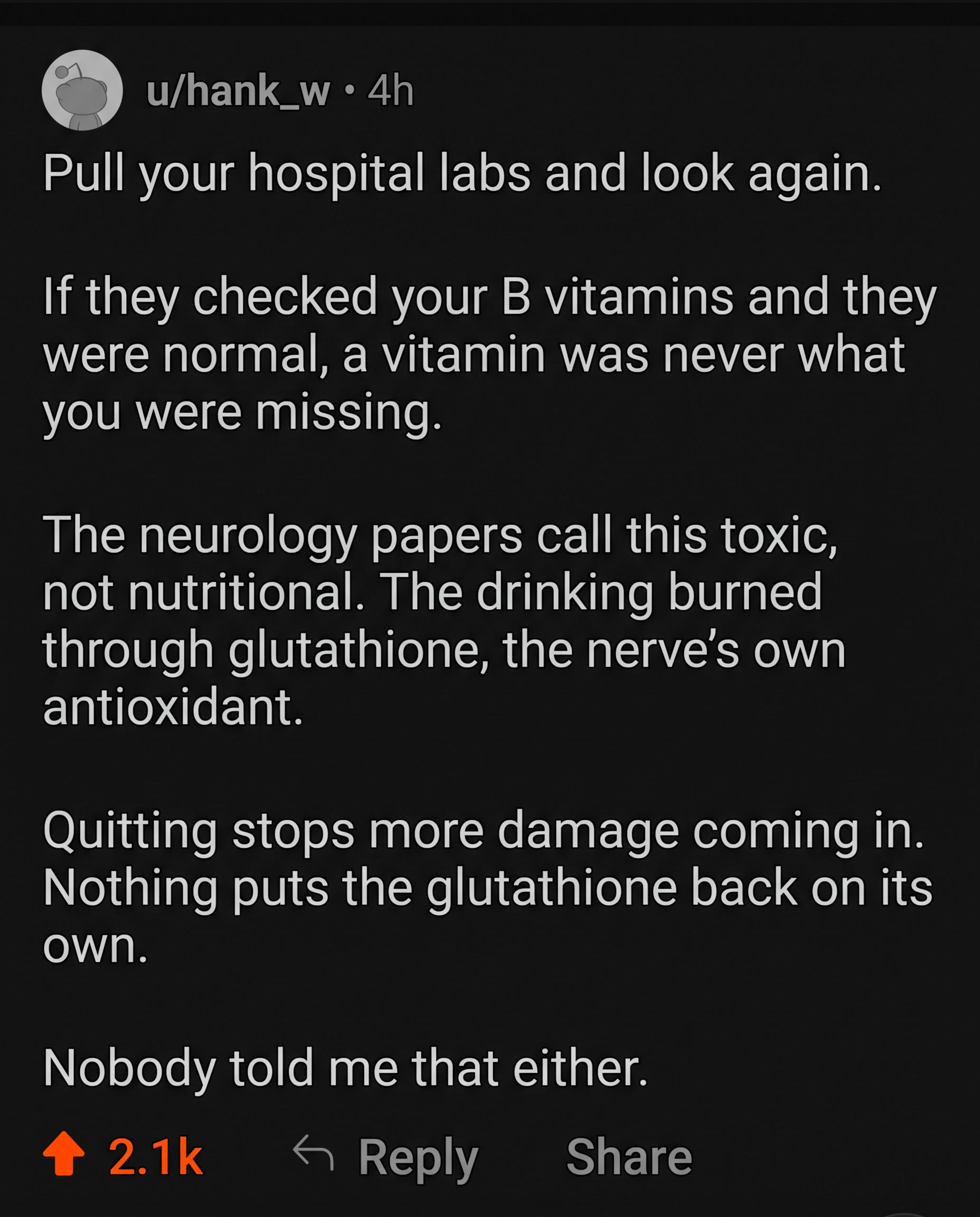The reveal comment