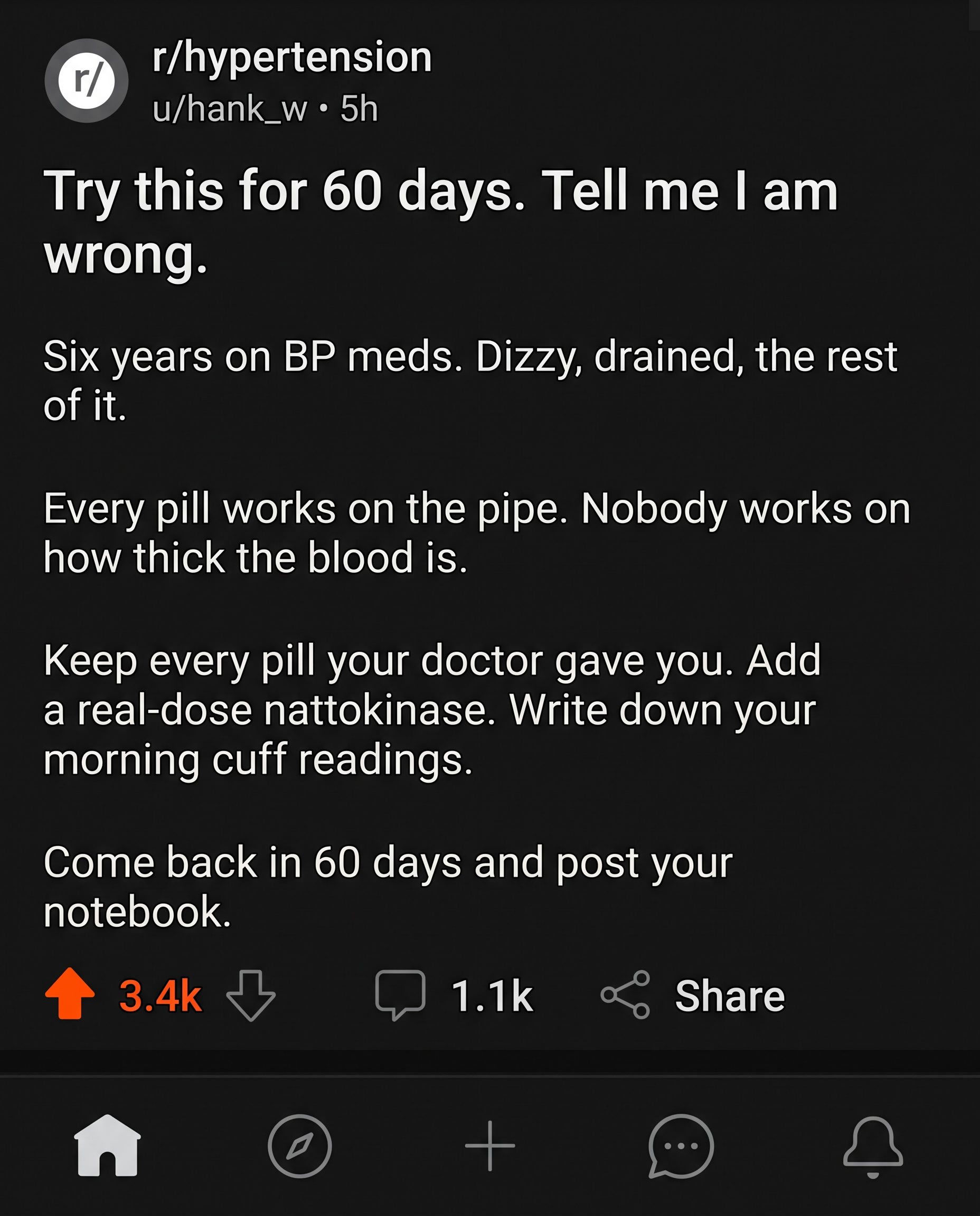 Reddit challenge post: try it for 60 days, tell me I'm wrong