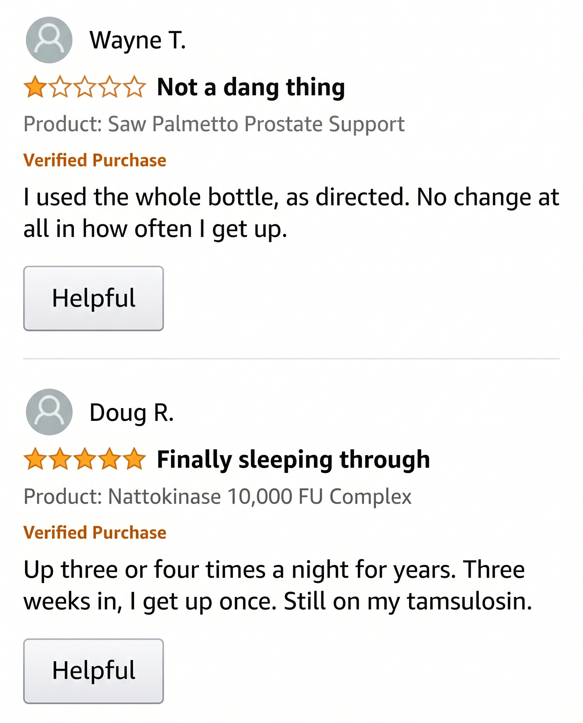 Verified reviews: saw palmetto did nothing vs going after the blood supply