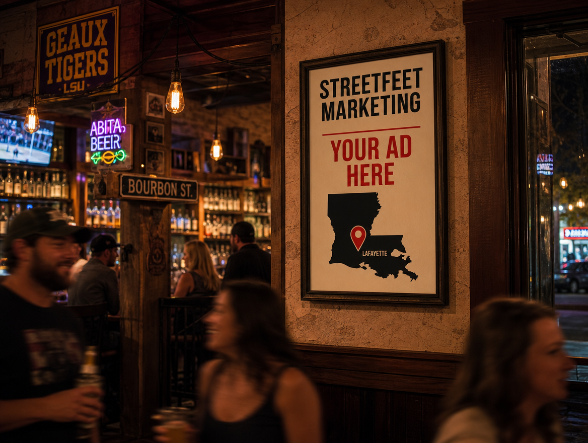 Your ad here poster in a bar
