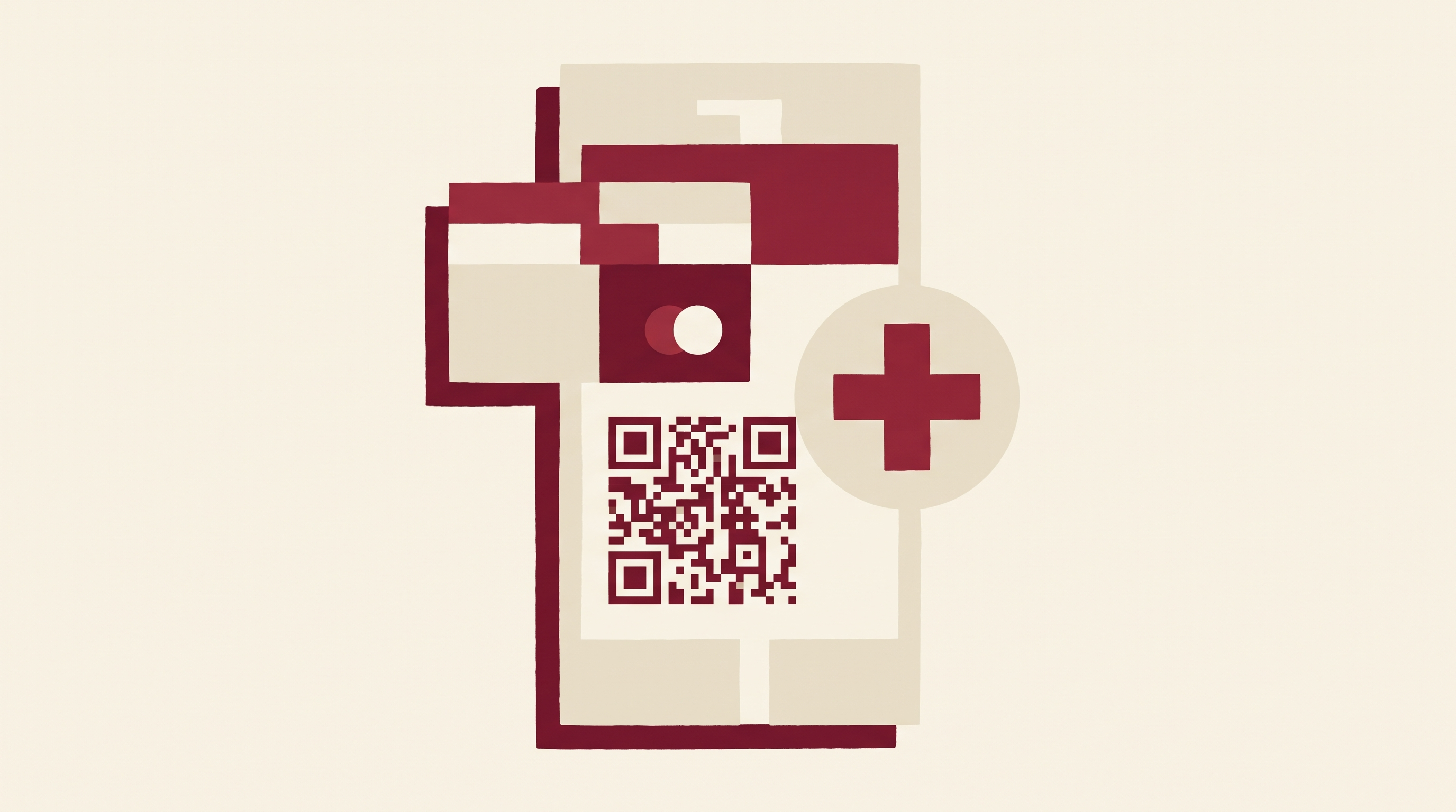 Illustration minimaliste d'un paiement en ligne sur smartphone dans un style suisse épuré.
