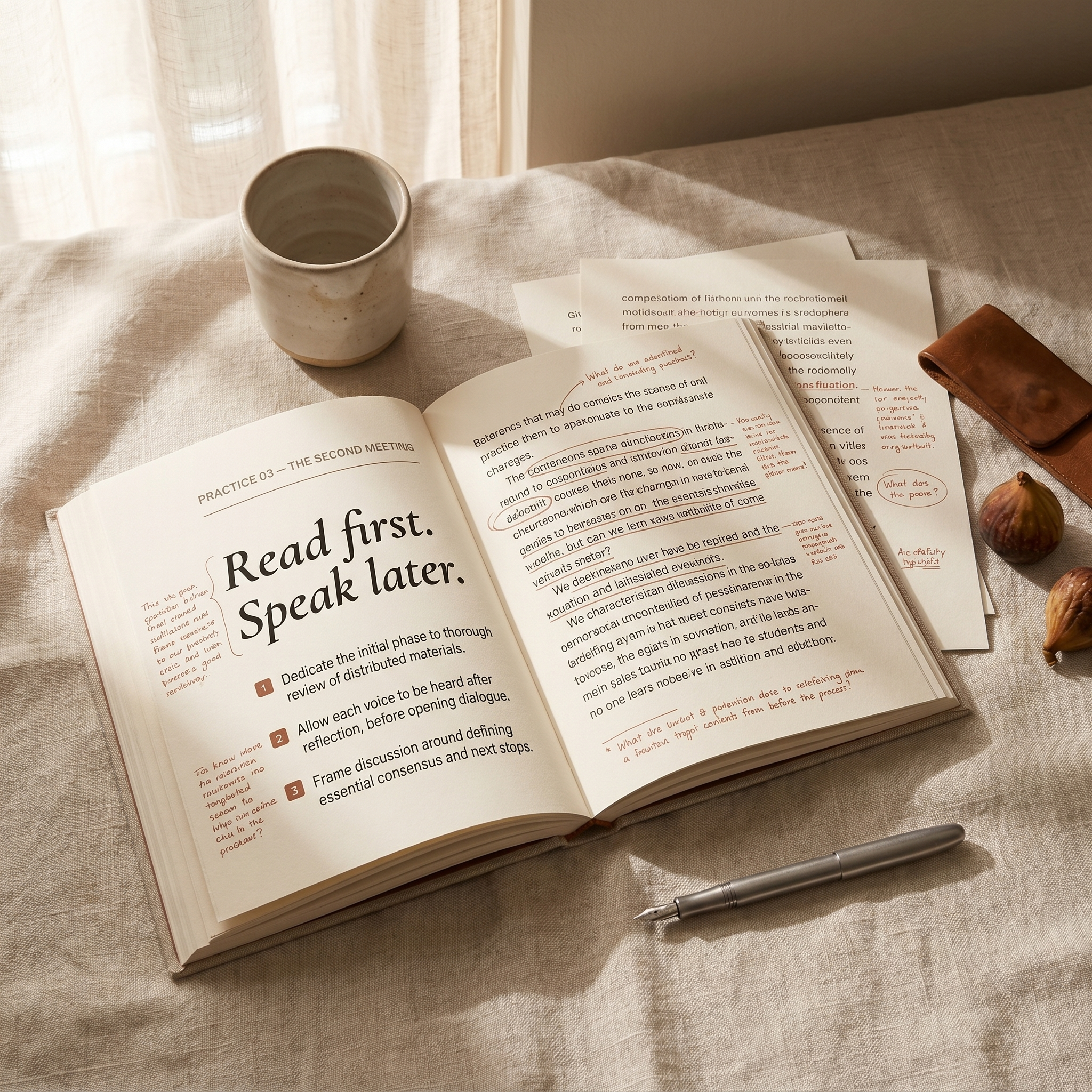 V3 · Behind-the-thinking still life