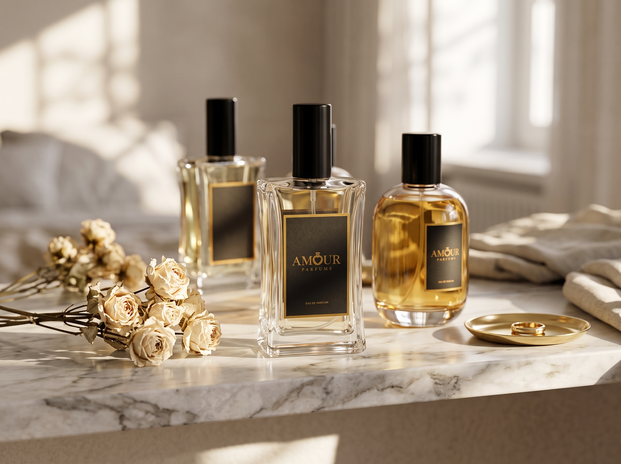 AMOUR Parfums eau de parfum bottle