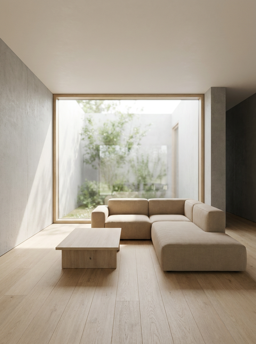 Interior moderno minimalista iluminado