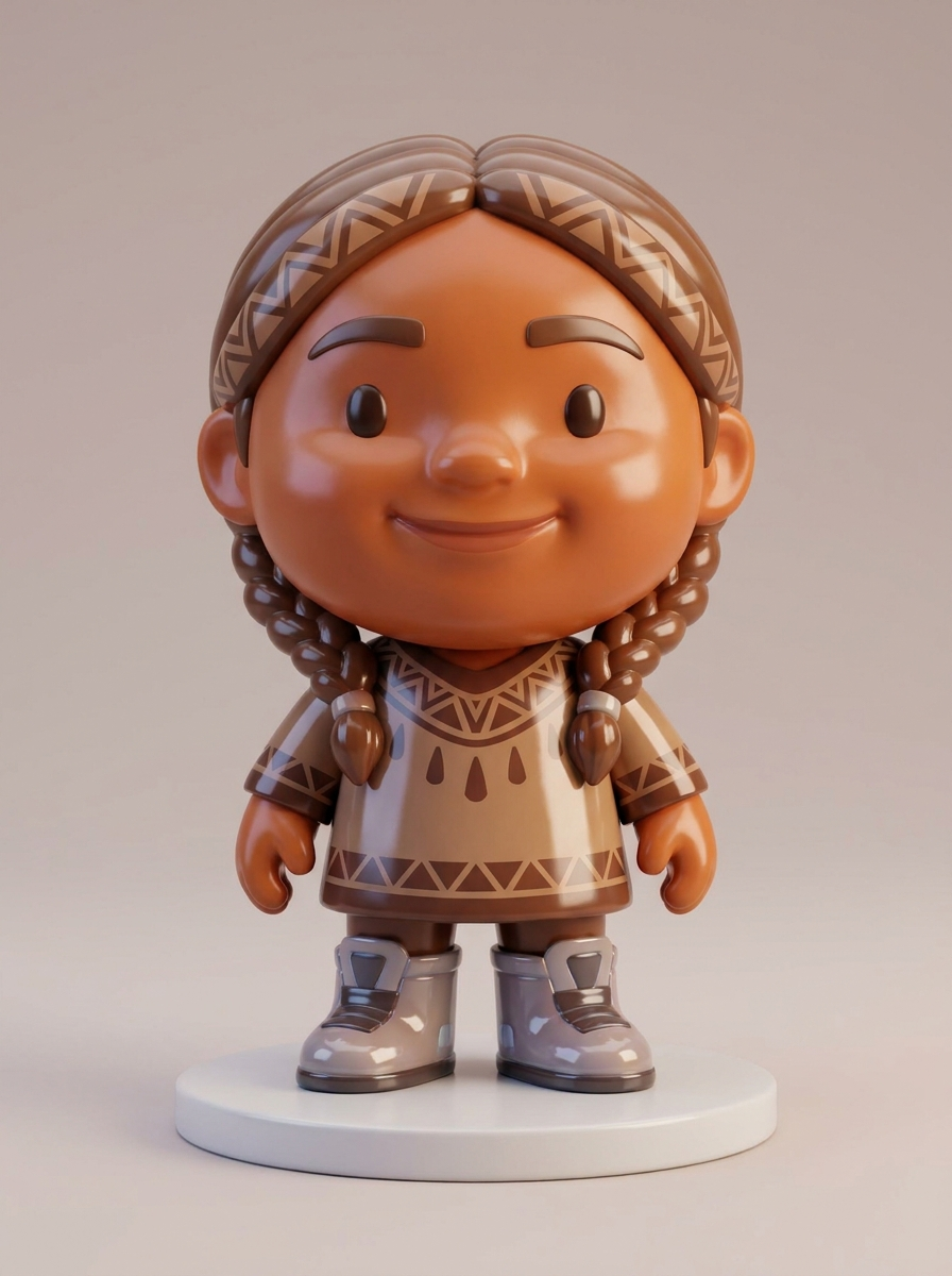Boneco 3D colecionável de vinil estilizado