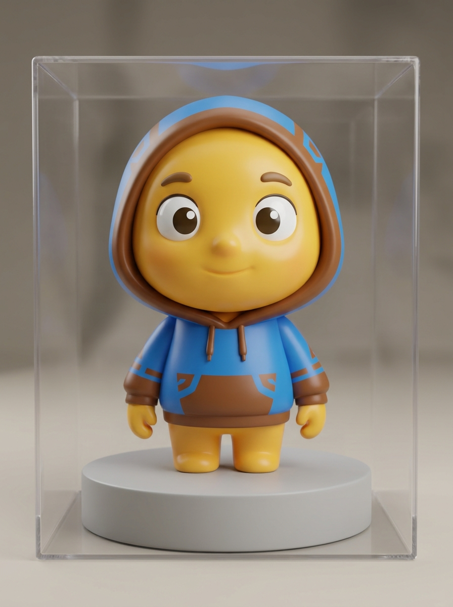 Boneco 3D colecionável de vinil de uma pessoa