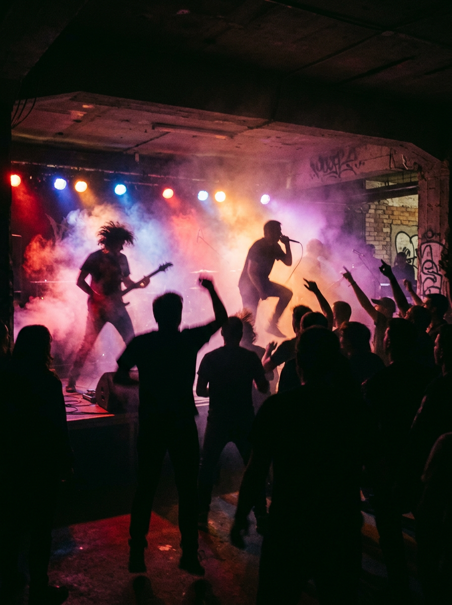 Cena grunge de show underground
