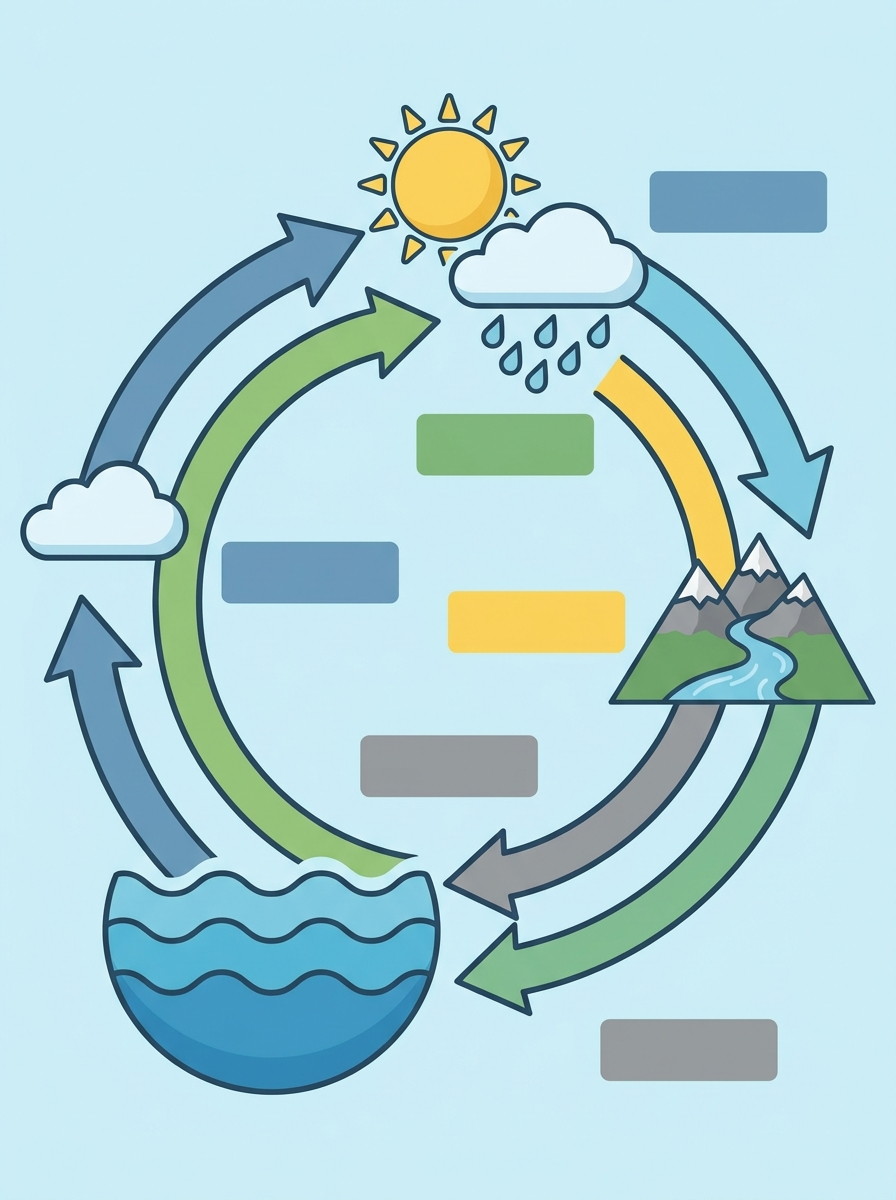 Infográfico do ciclo da água