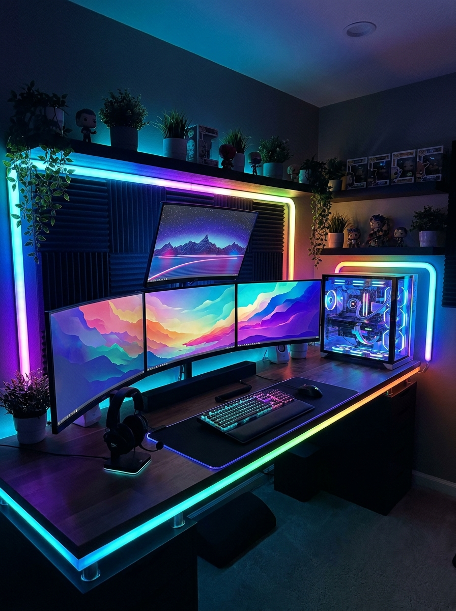 Gancho 0–30s — Setup RGB épico (Games)