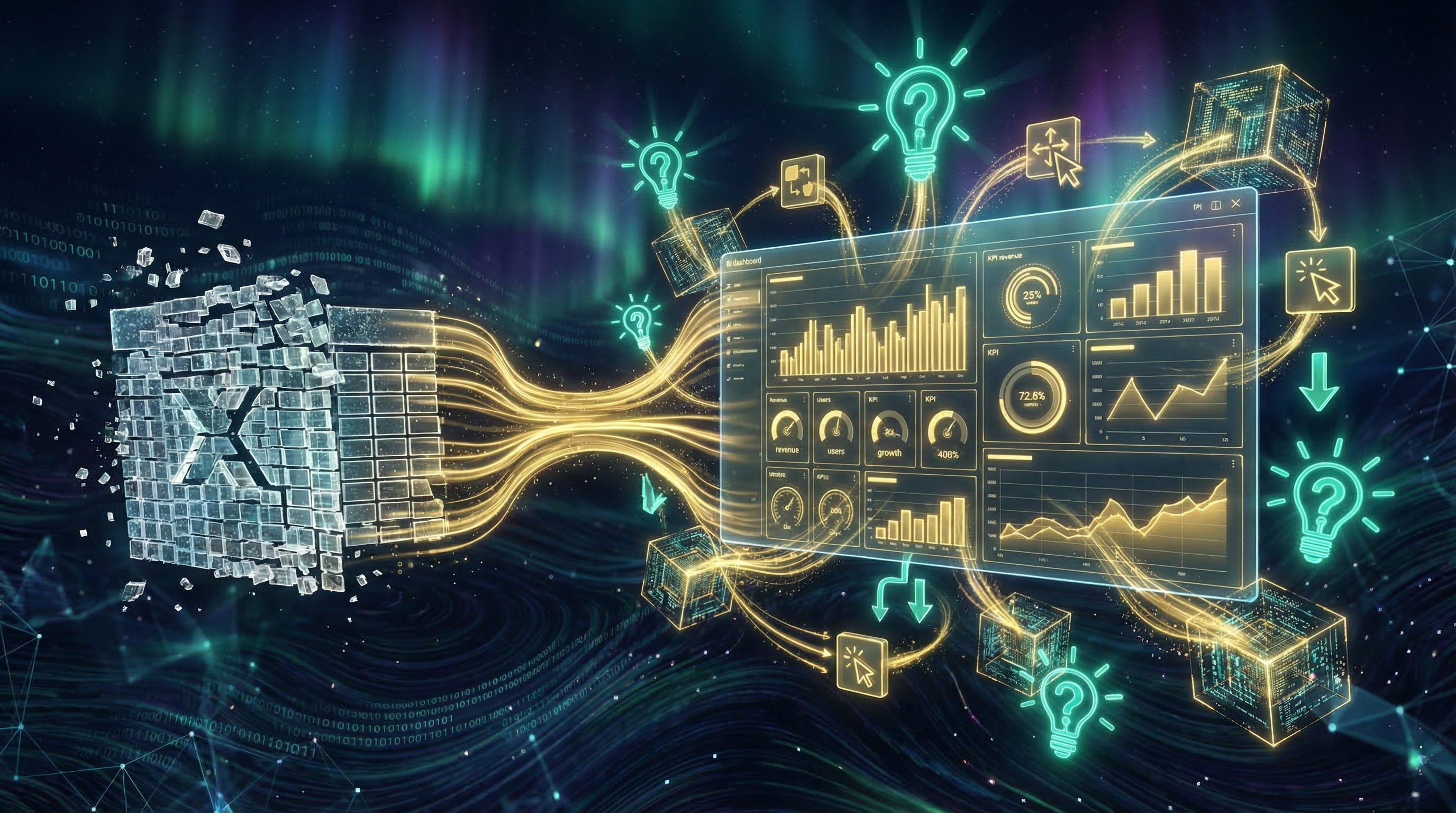 Editorial view of a cross-functional dashboard tracking search discovery, CRM status, and commerce workflow priorities
