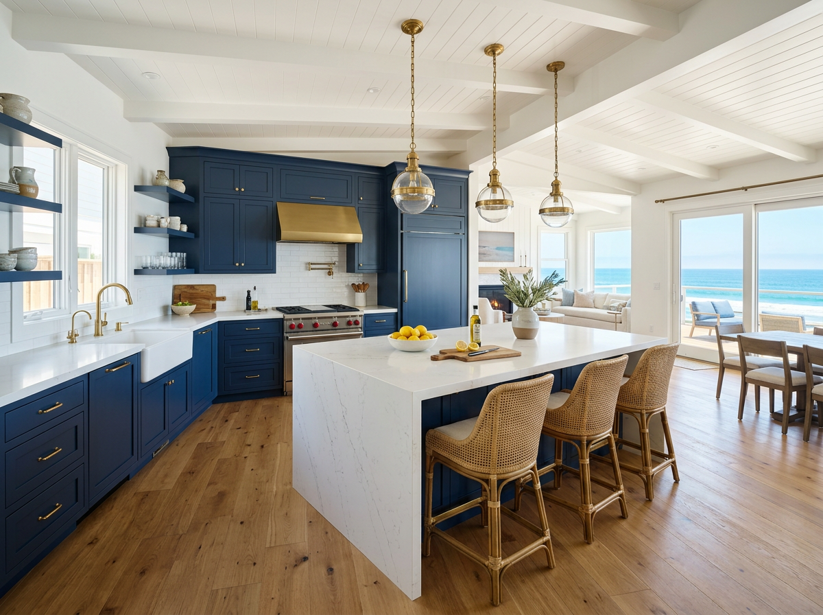 Kitchen with island seating — placeholder photo