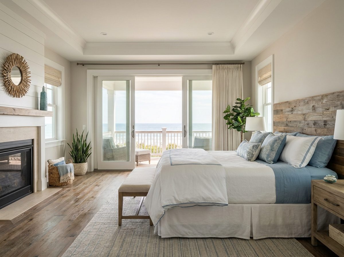 Bedroom with balcony access — placeholder photo