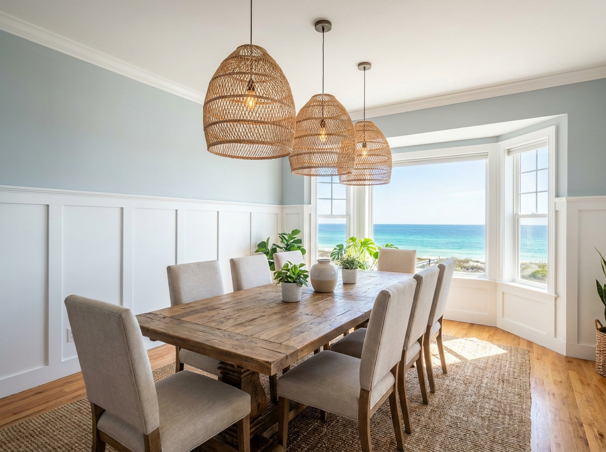 Dining room with bay window — placeholder photo