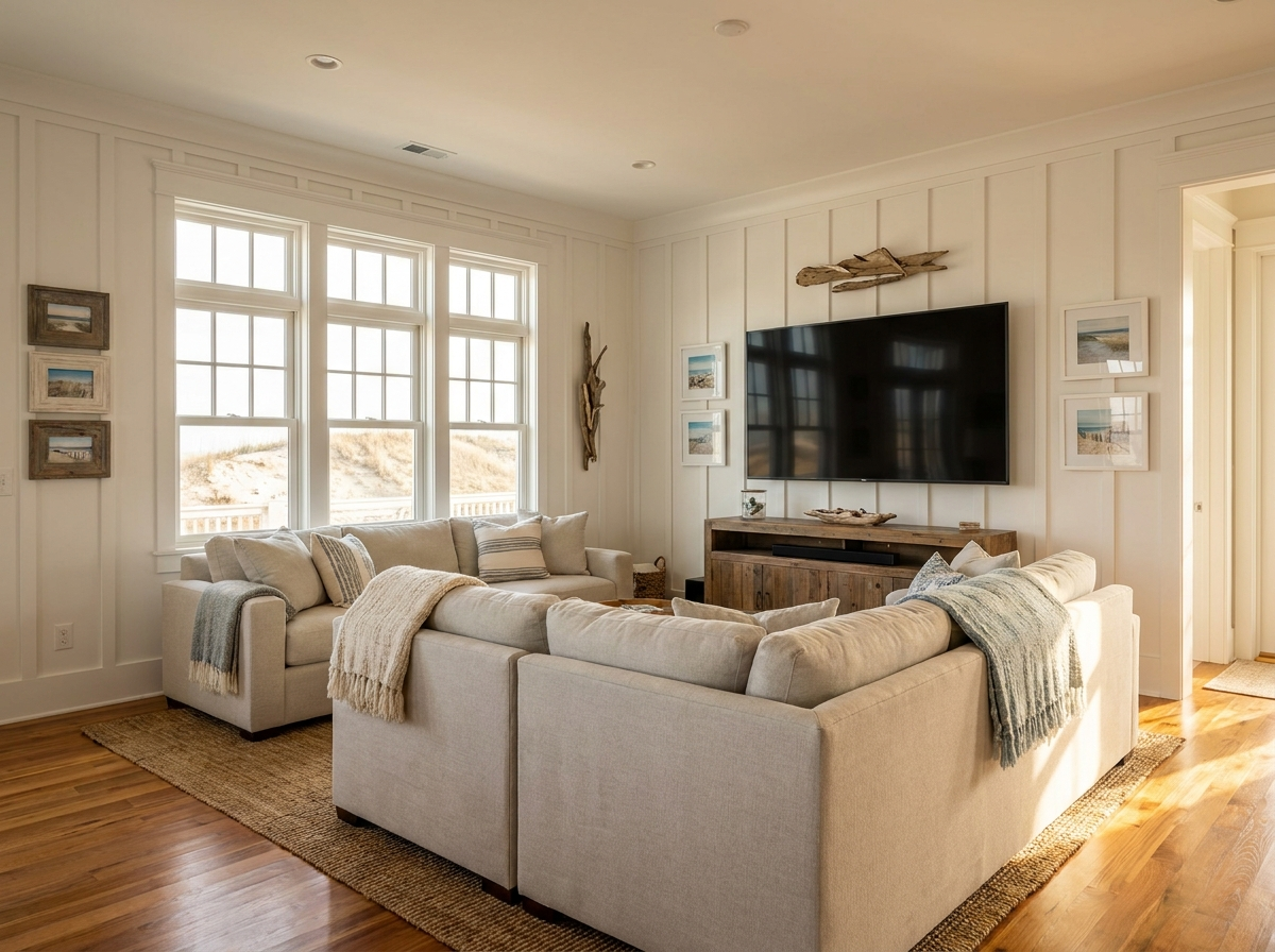 Family den — placeholder photo