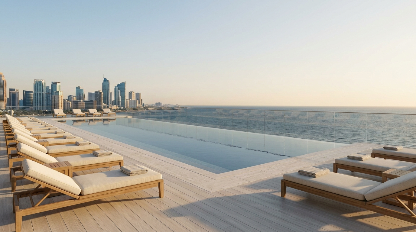 Render architettonico — la piscina