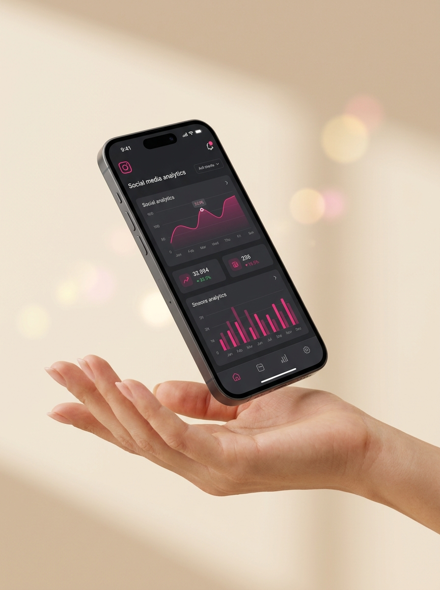 Mão apresentando um smartphone com o app da Bonde flutuando