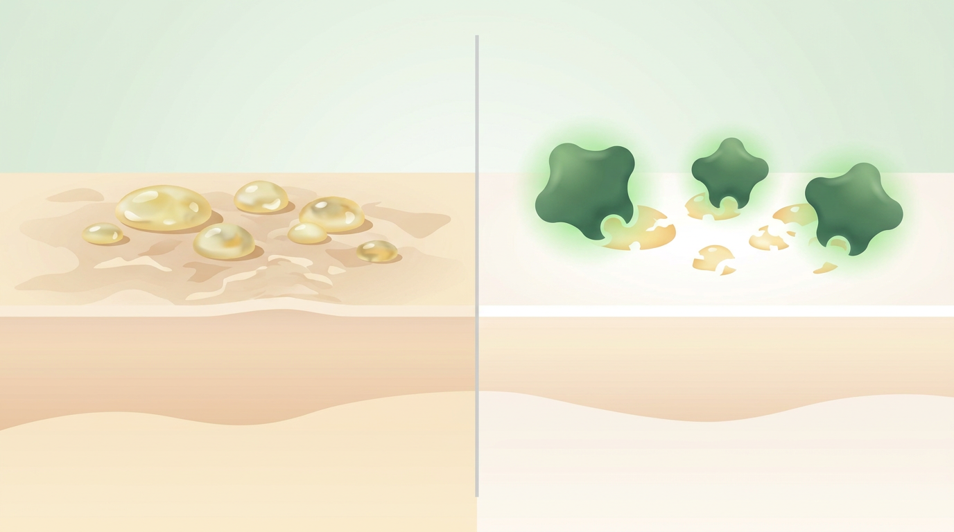 Skin with 2-nonenal vs after persimmon tannin
