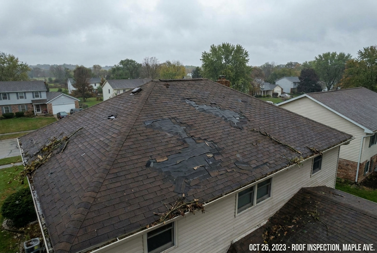 Aging roof