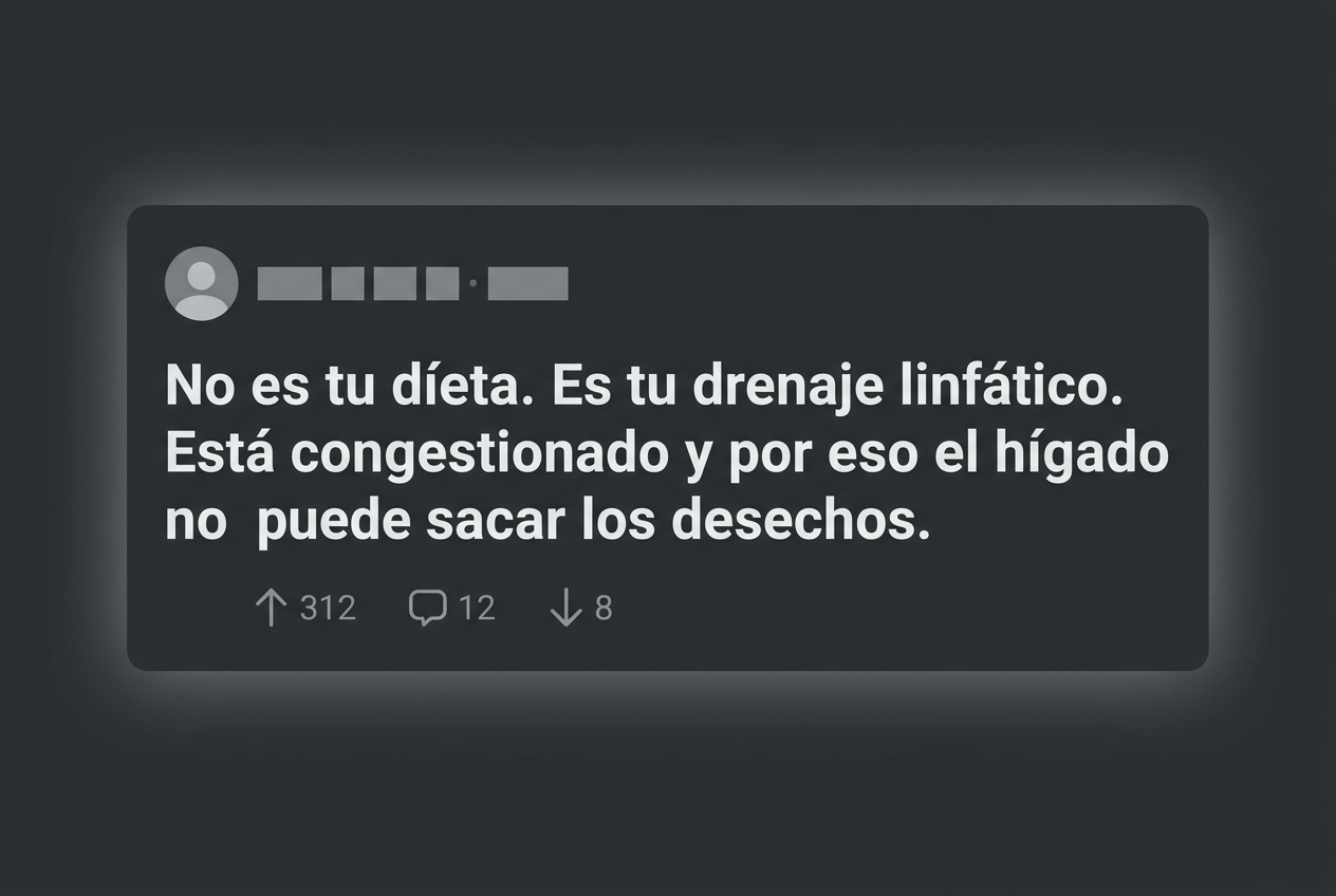 Comentario sobre drenaje linfático y enzimas hepáticas