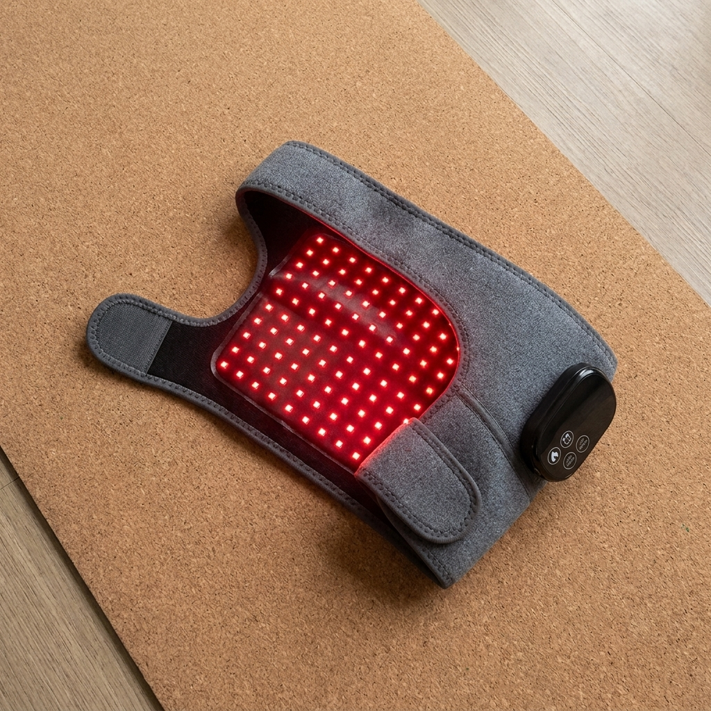 Red Light Therapy Wrap | 44 LEDs | 660nm & 850nm | 5 Heat Levels | 45–65°C | 3000mAh USB