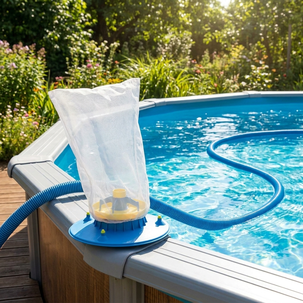 Pool Vacuum Cleaner | Hose-Powered Suction | Chemical-Free | Reusable Filter Bag | Pools & Spas