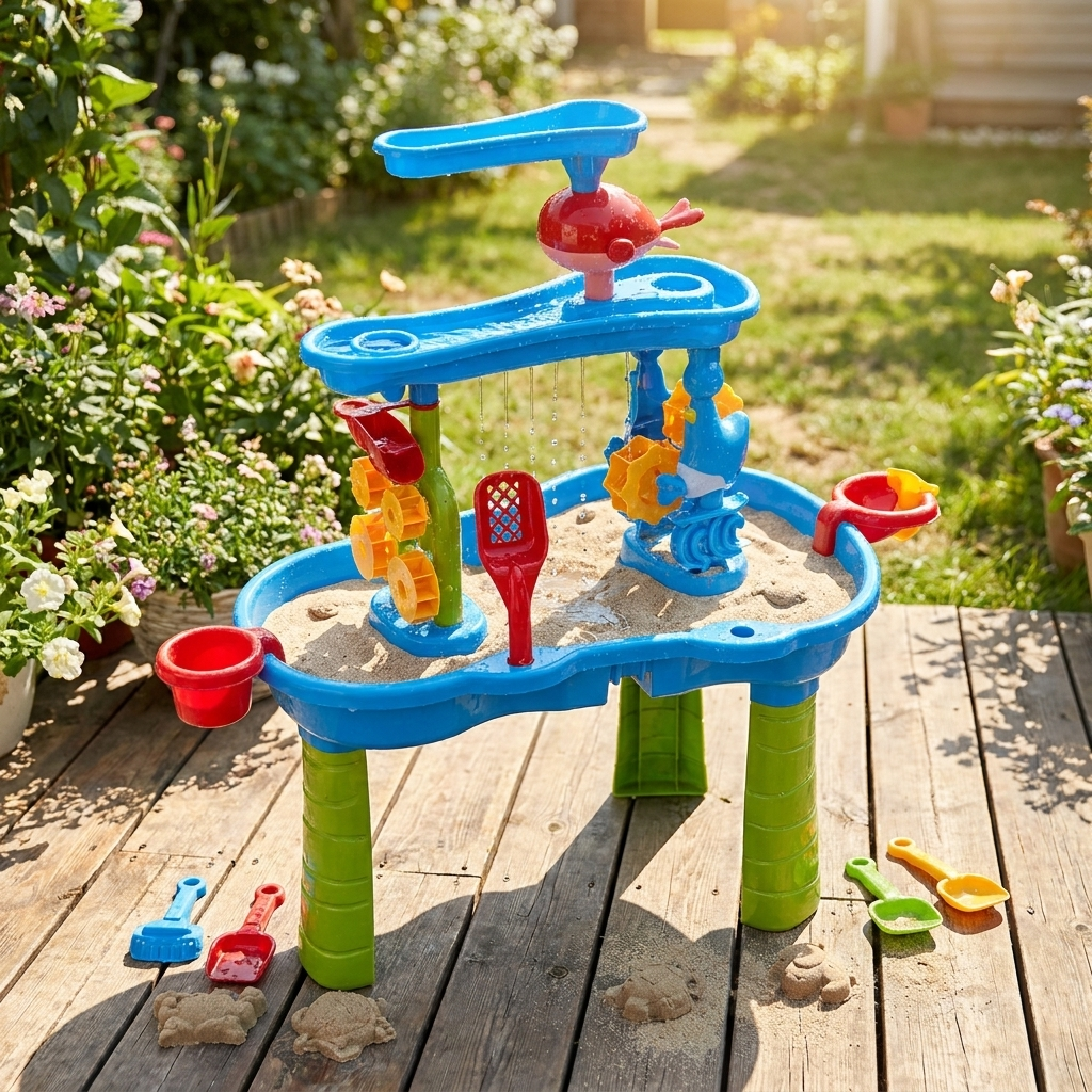 Sand & Water Play Table | 3 Tier | BPA-Free Plastic | Includes Accessories | Ages 1-5