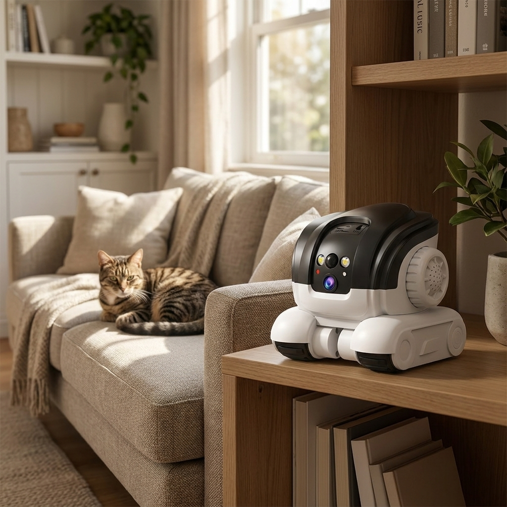 1080P Pet Camera | Two-Way Audio | Colour Night Vision 32ft | Motion Alerts | 32GB SD