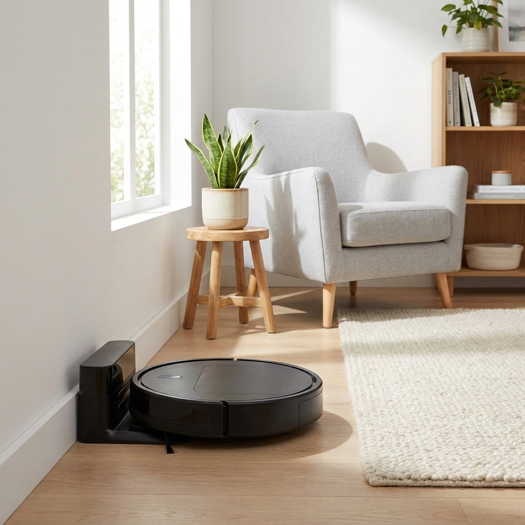 Robot Vacuum Cleaner | 99% Allergen Filtration | Multi-Surface | 2 Hour Runtime | Black & White