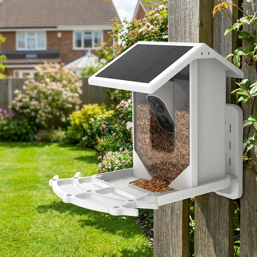 Smart Bird Feeder | 1080P HD Camera | AI Bird Recognition | Solar Powered | WiFi