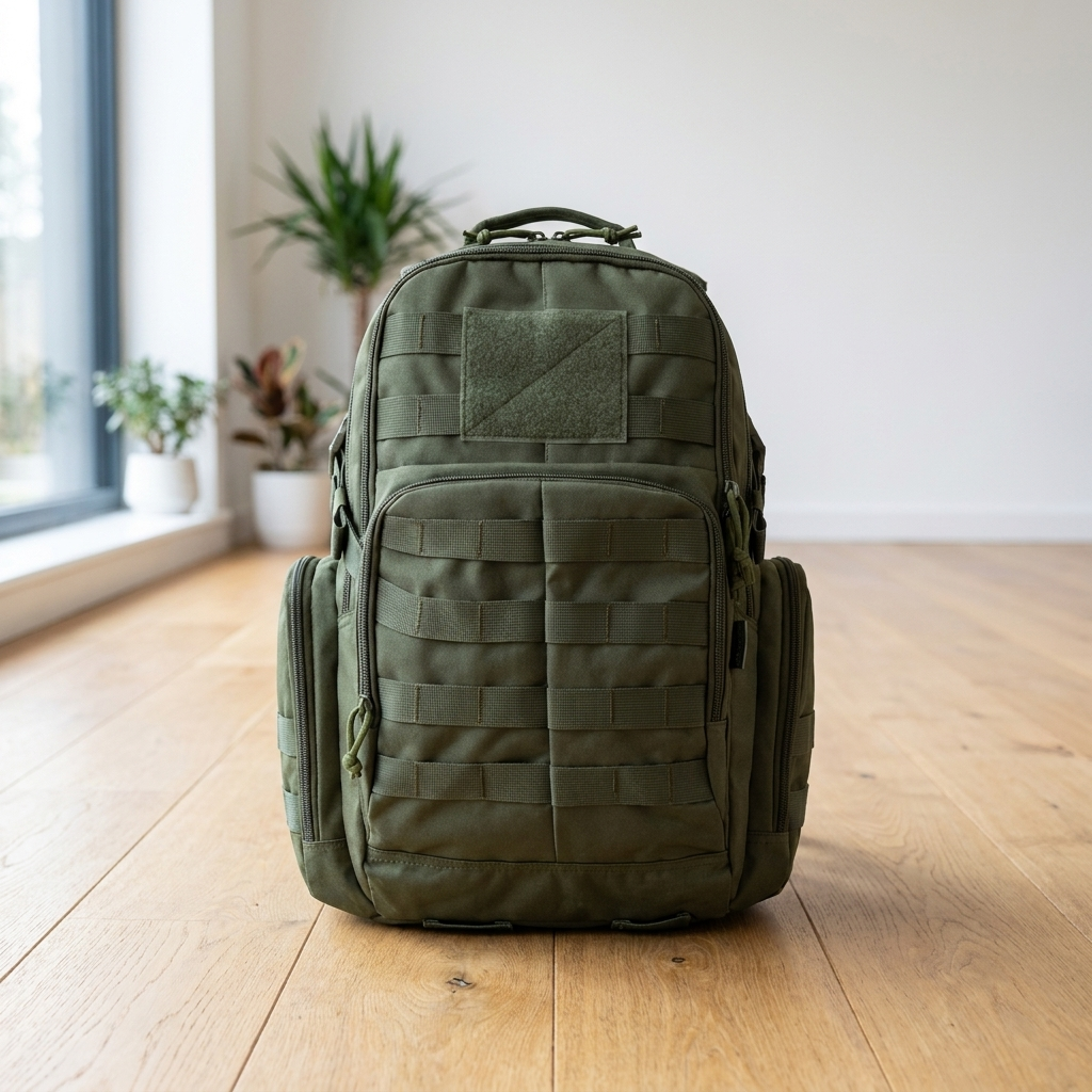 25L Tactical Backpack | 600D Water-Resistant | MOLLE & Hydration Compartment | Green, Black & Khaki
