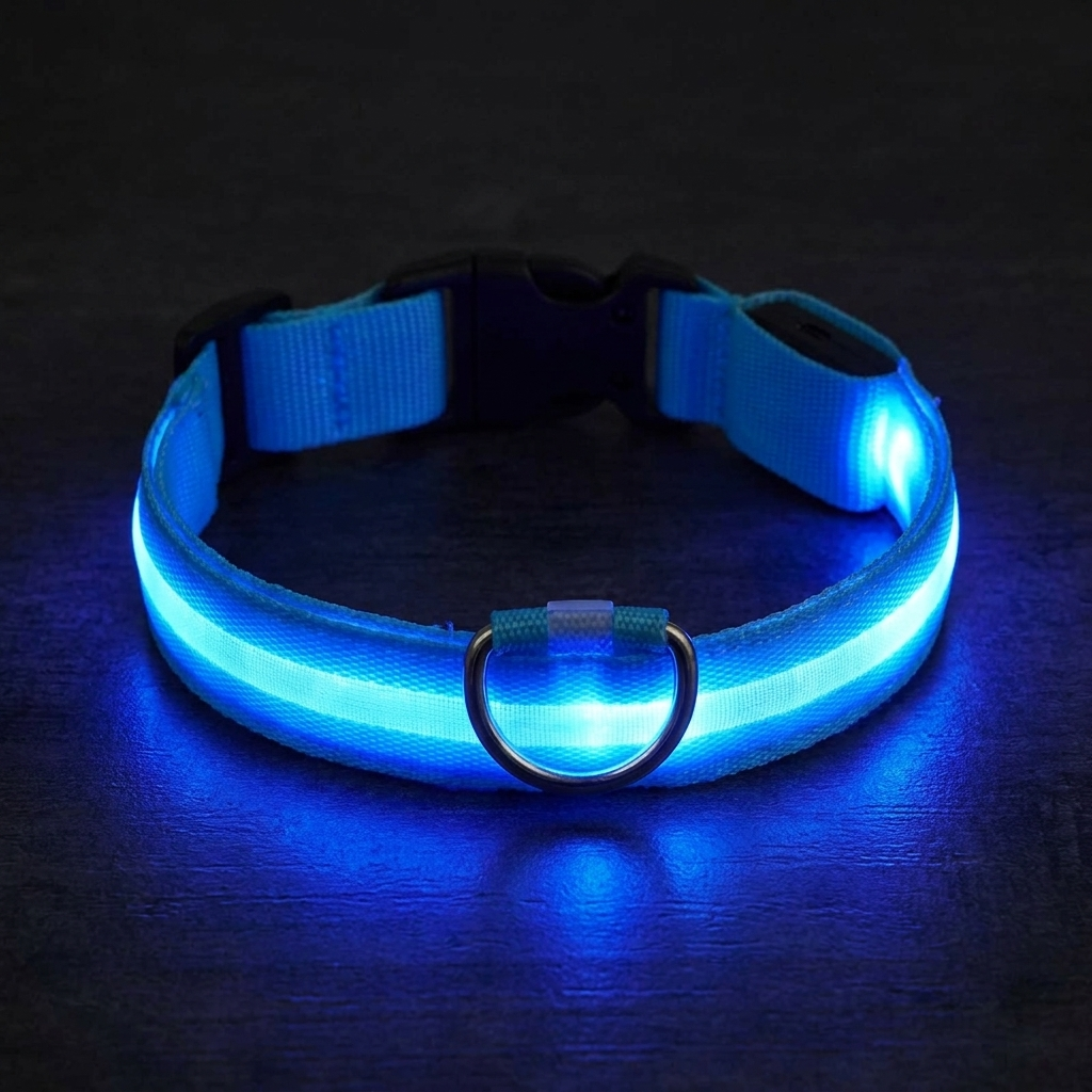 LED Pet Safety Collar | 3 Light Modes | USB Rechargeable | Night Glow | Dogs & Cats