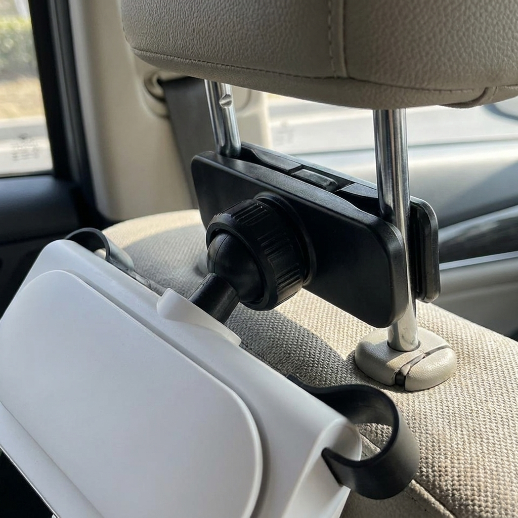 Car Seat Headrest Cooling Fan | 5V USB | 3 Speed | White & Black