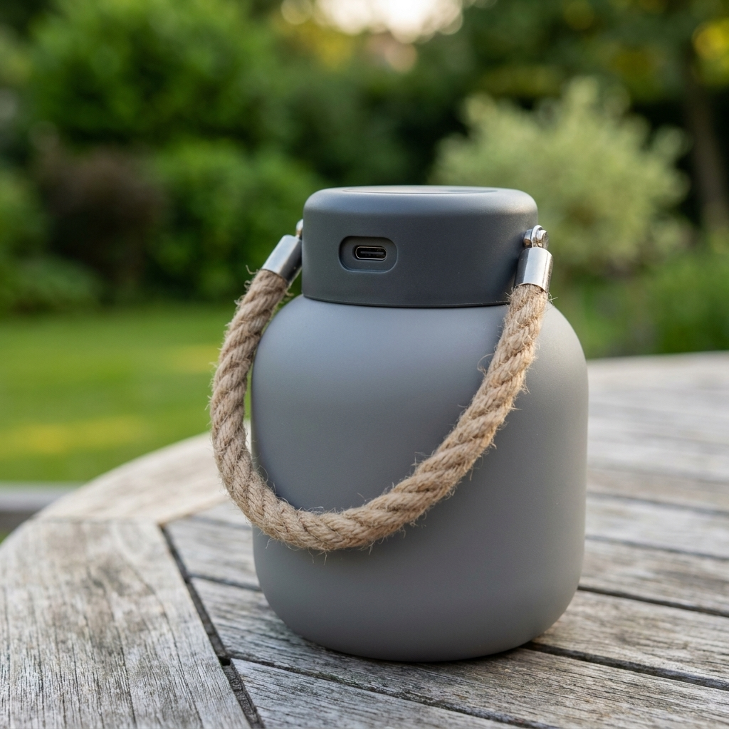 Lanterne USB en corde | Allumage/extinction automatique par détection de lumière | Recharge Type-C | Jardin & camping