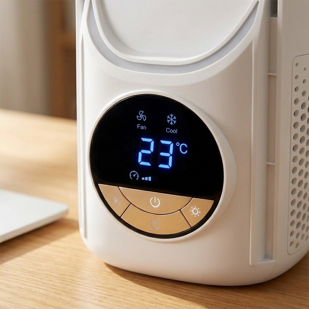 Bladeless Personal Air Cooler | LED Display | Compact Desktop | Quiet Operation