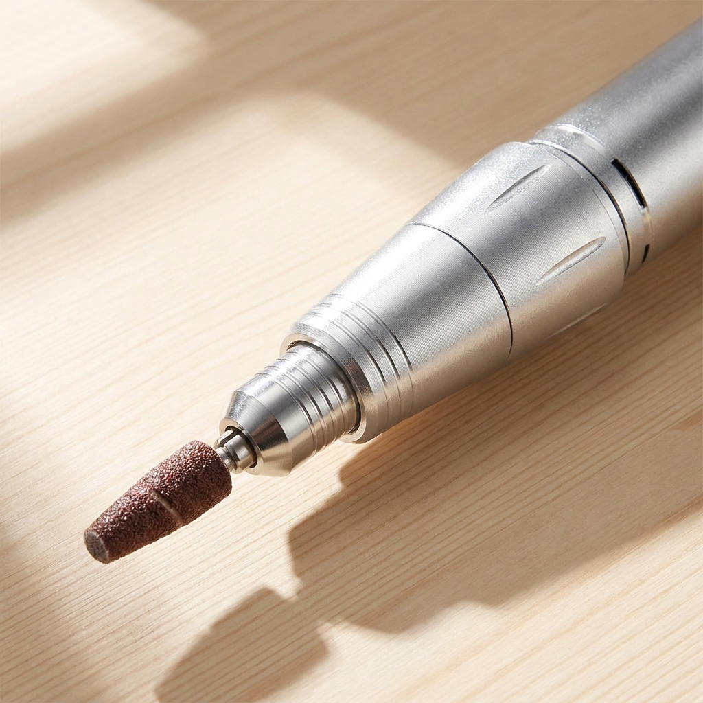Nail Drill Machine detail — motor housing and interchangeable bit