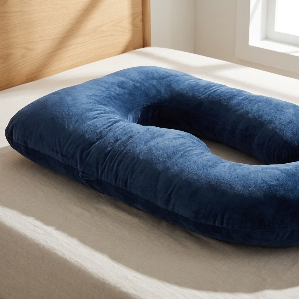 Full Body Support Pillow detail — contoured shape and fabric texture